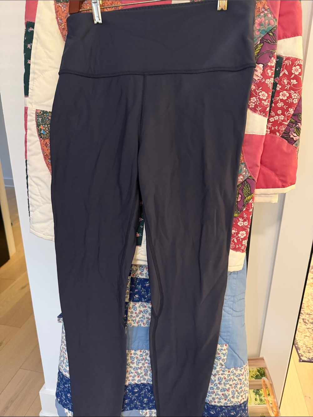 Women’s High-Waist Fleece Lined Navy Active Leggings